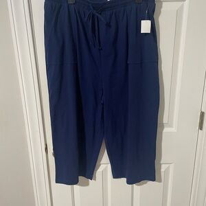 2x nwt navy capri cotton pants